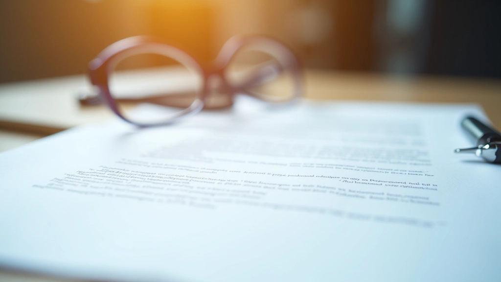 Detaillierte Vertragsseite mit Lupe, einzelne Klauseln und Bedingungen sind hervorgehoben